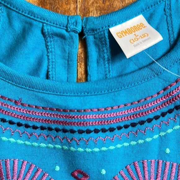 Gymboree Girls size 10 to 12 Large Maxi dress New blue colorblock vacation - Picture 4 of 6